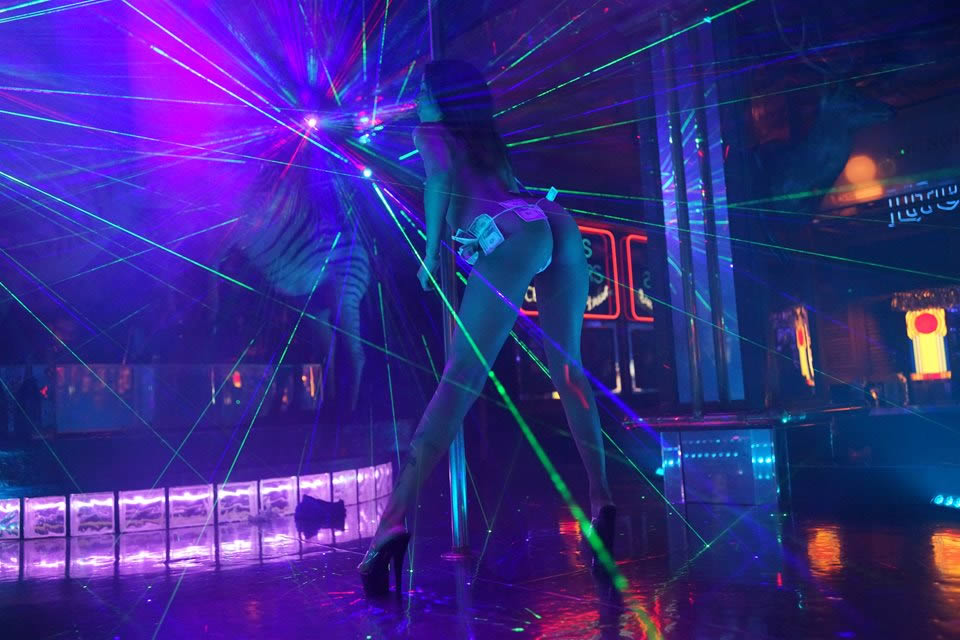 Best Light and Laser Show at any Houston Strip Club