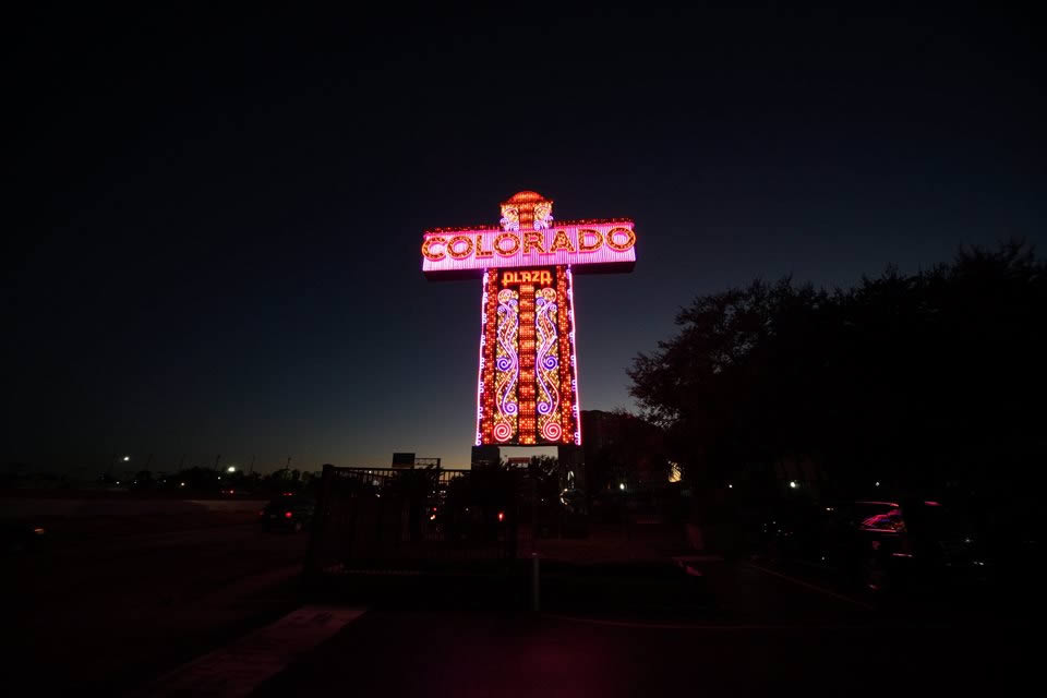 Vegas Style Neon Sign at the Colorado Houston Strip club